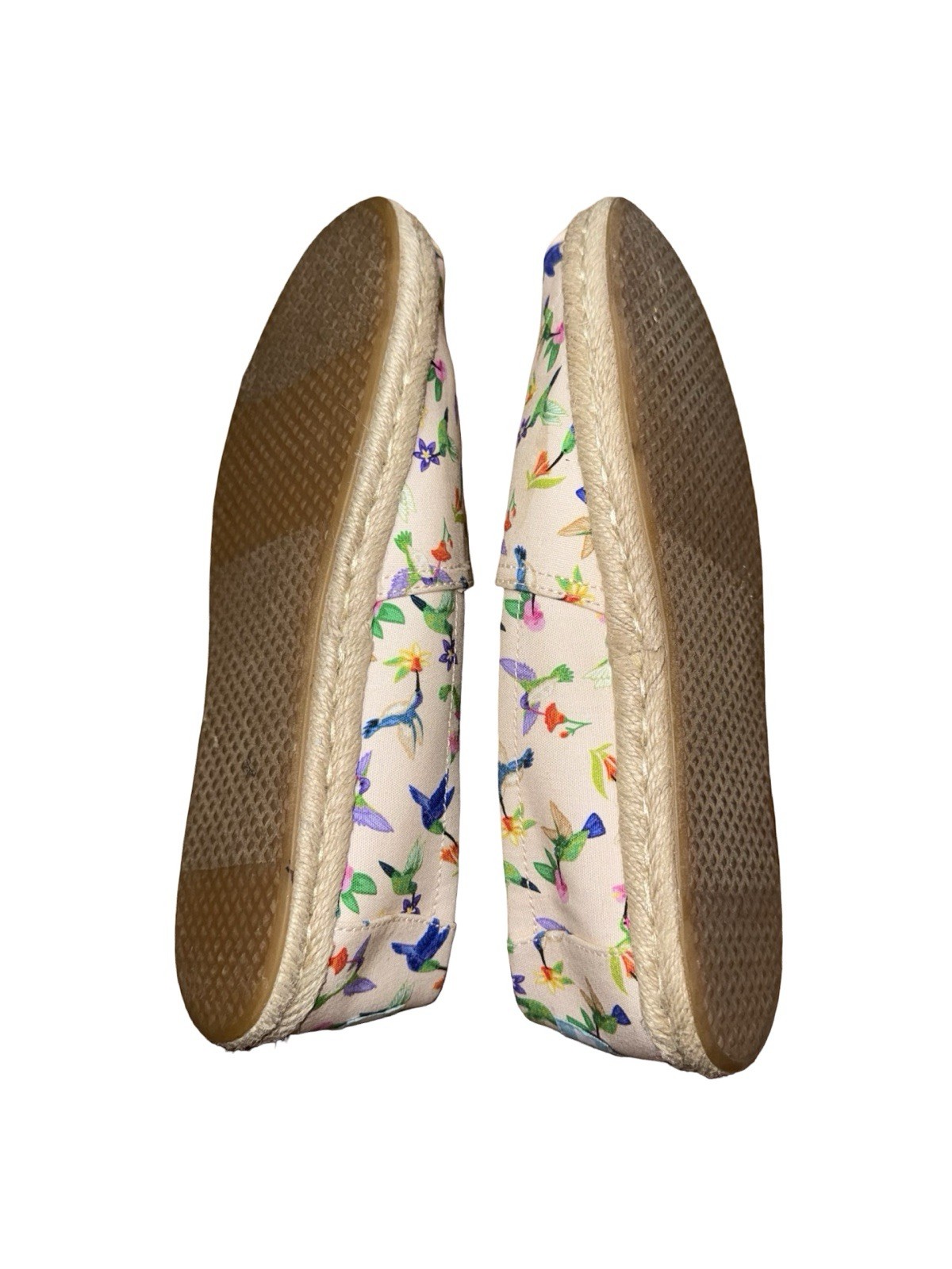 TOMS Women’s Classic Alpargata Hummingbird Print Canvas Slip On Shoes Size 7.5