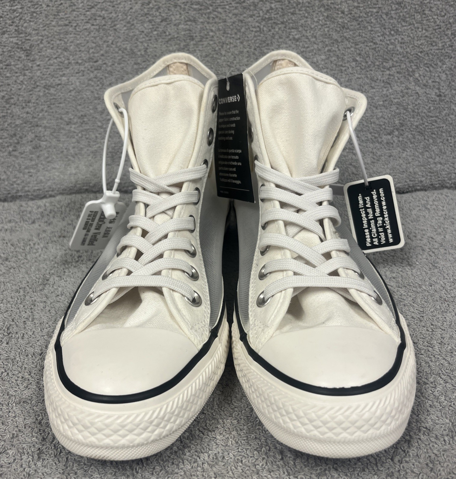 Converse Chuck Taylor All Star Ladies See Thru White High Sneakers Size 9