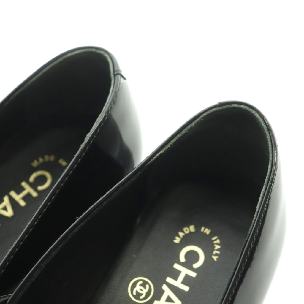 【shoes】CHANEL Turnlock Coco Mark Mary Jane Flat Pumps Round Toe Low Heel