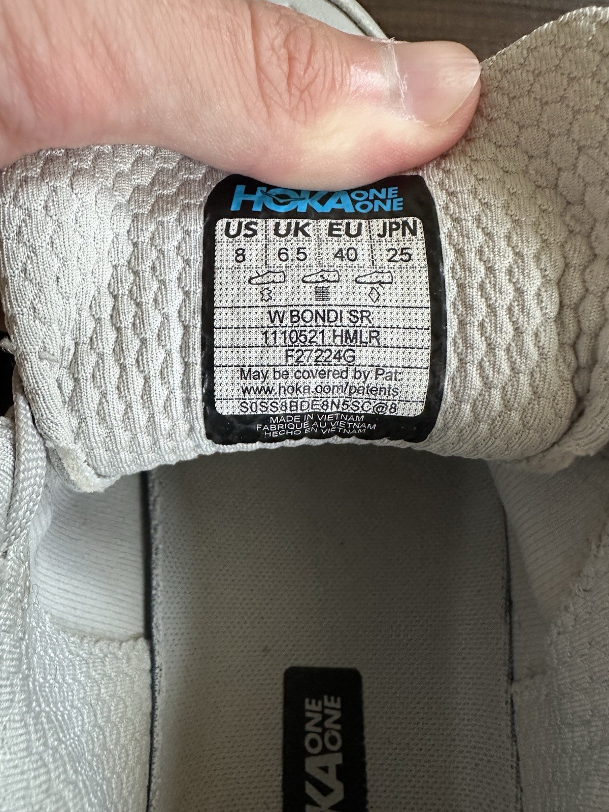 HOKA ONE ONE Bondi SR Leather Lace Up Slip Resistant Sneaker 1110521-HMLR