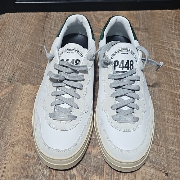 P448 x Project Sustainability White/Gray/ Sneakers Size 40 New
