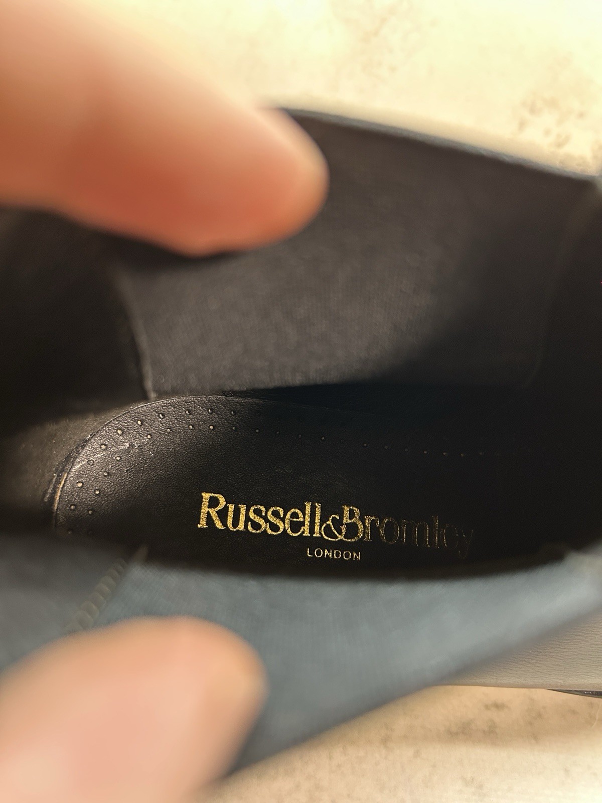 Russell&Bromley Black Leather Chelsea Boots Size 39 (US 8 /UK 6) Made In Italy