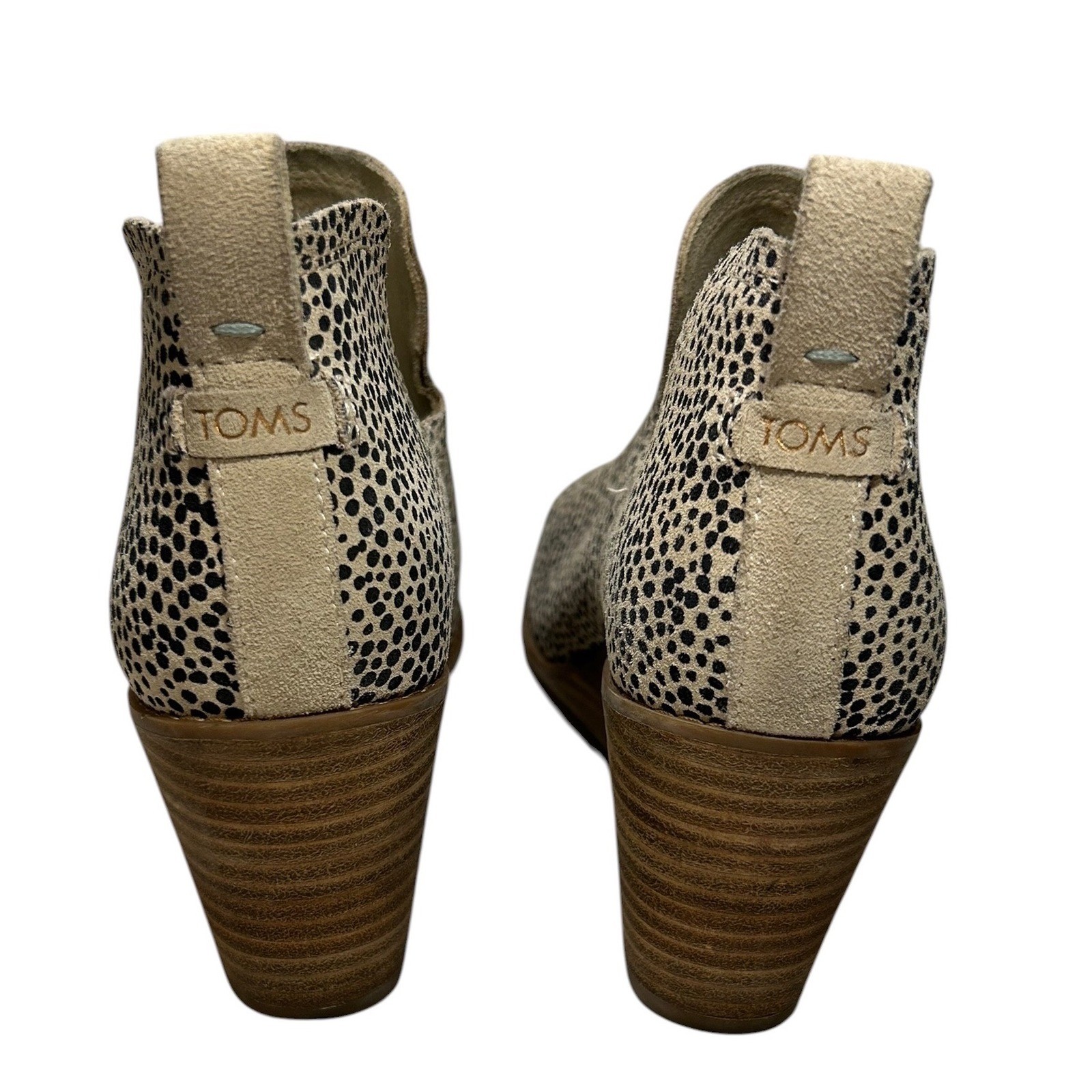 TOMS Kallie Cutout Ankle Wedge Bootie Macadamia Cheetah 10016177
