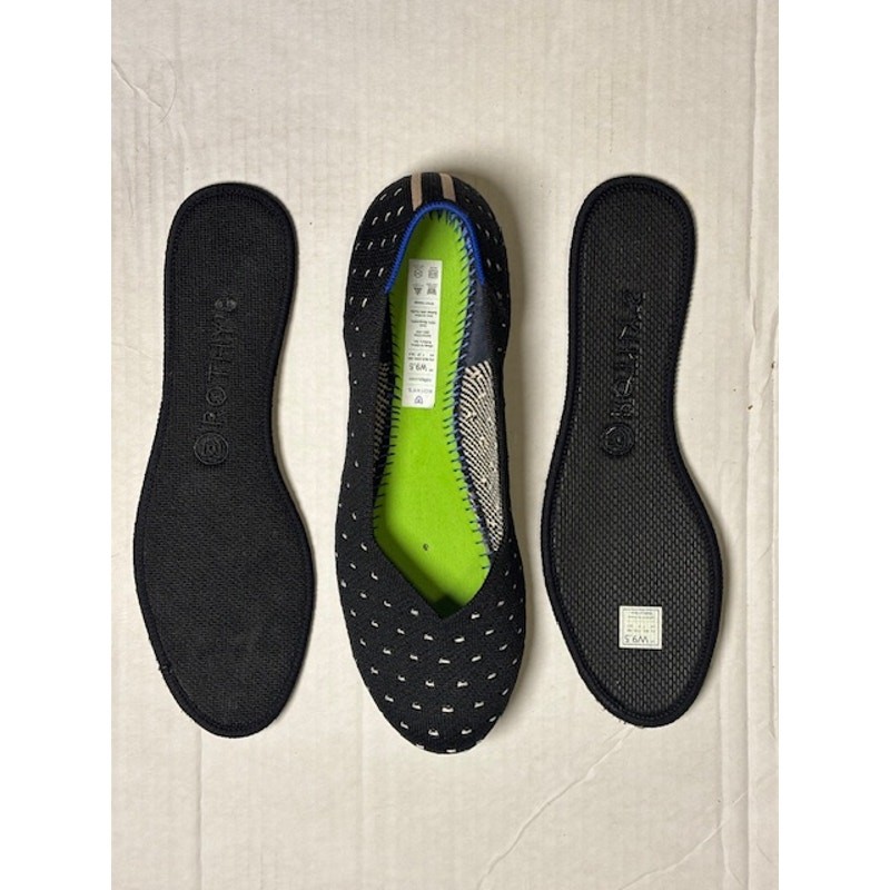 Rothy’s Women’s Flats Pindot Size 9.5 Recycled Materials Washable EUC