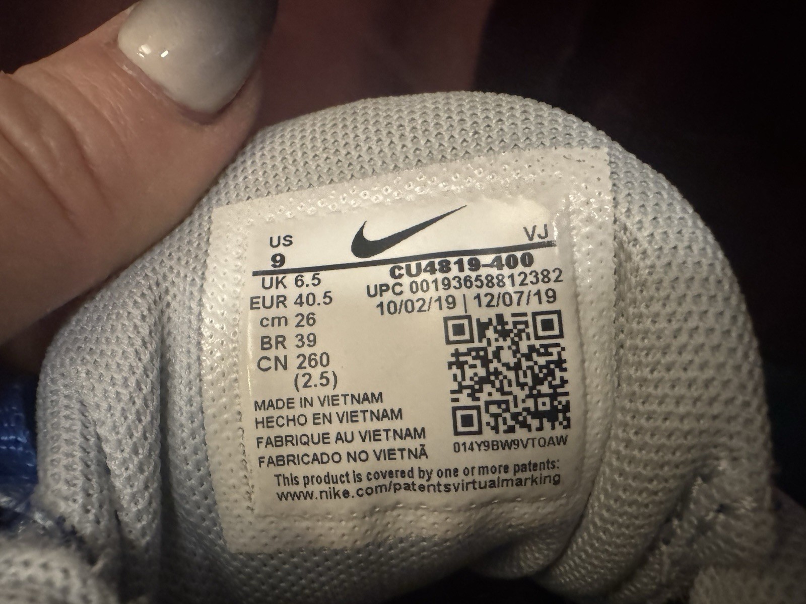 Nike Air Max Plus TN Hyper Blue Silver CU4819-400 Women’s Size 9 Sneakers