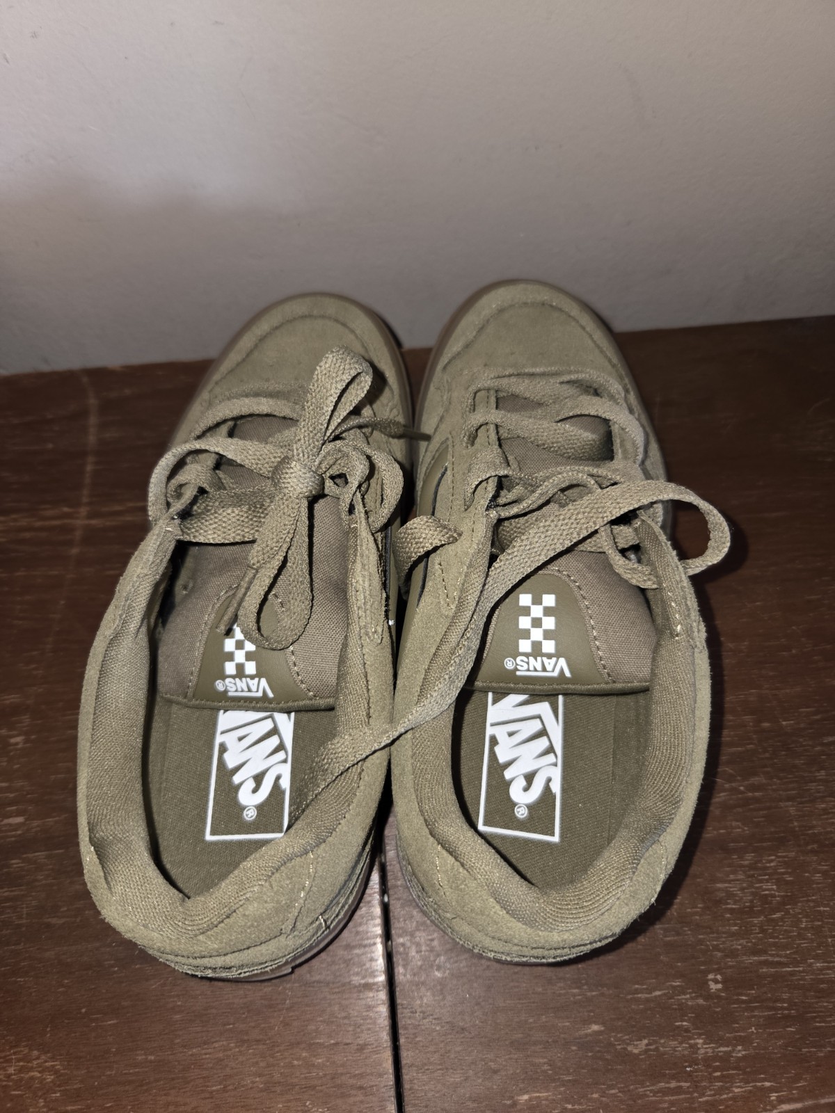 Vans Caldrone Gothic Olive Translucent Gum Sole Sneakers Womens Size 6