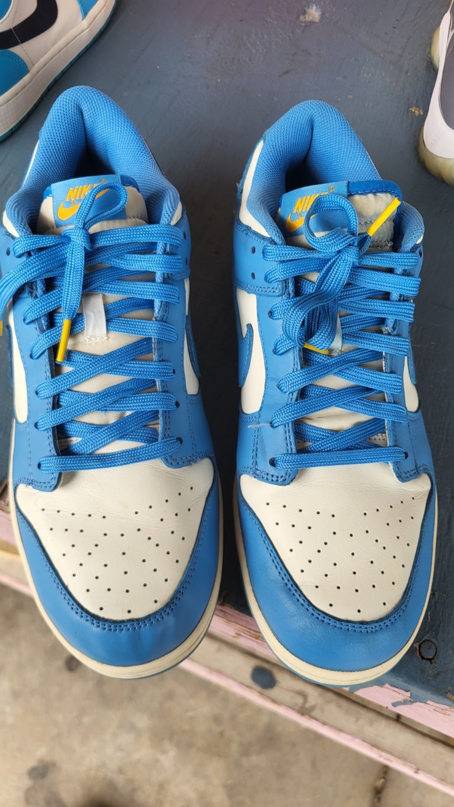 Nike Dunk Low Coast DD1503-100 Blue White Colorblock Leather Low Top Sneaker