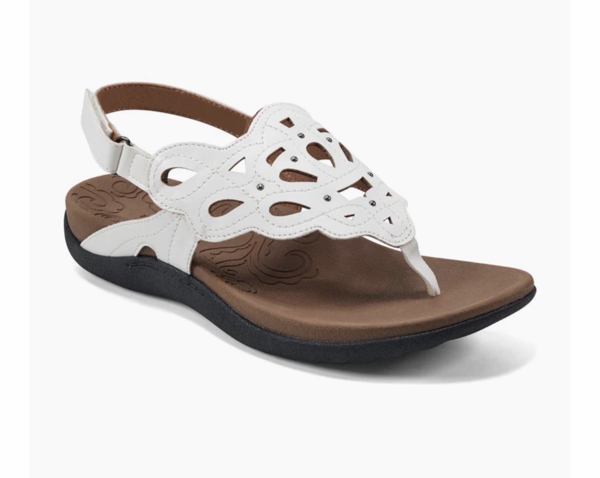 Rockport Women’s Ridge Sling Thong Sandals Shoes -White 7.5 M