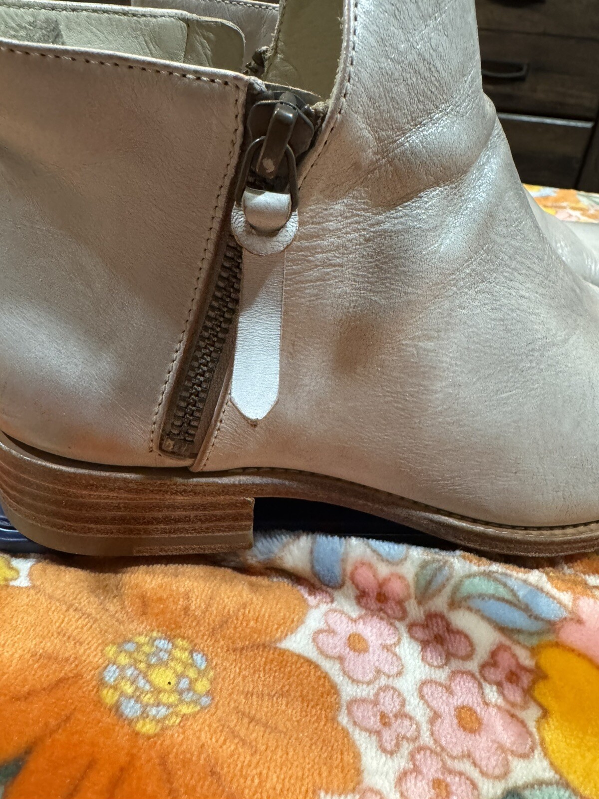 n.d.c. Made by Hand Helene Leather Booties In Light Gray Size 38.5