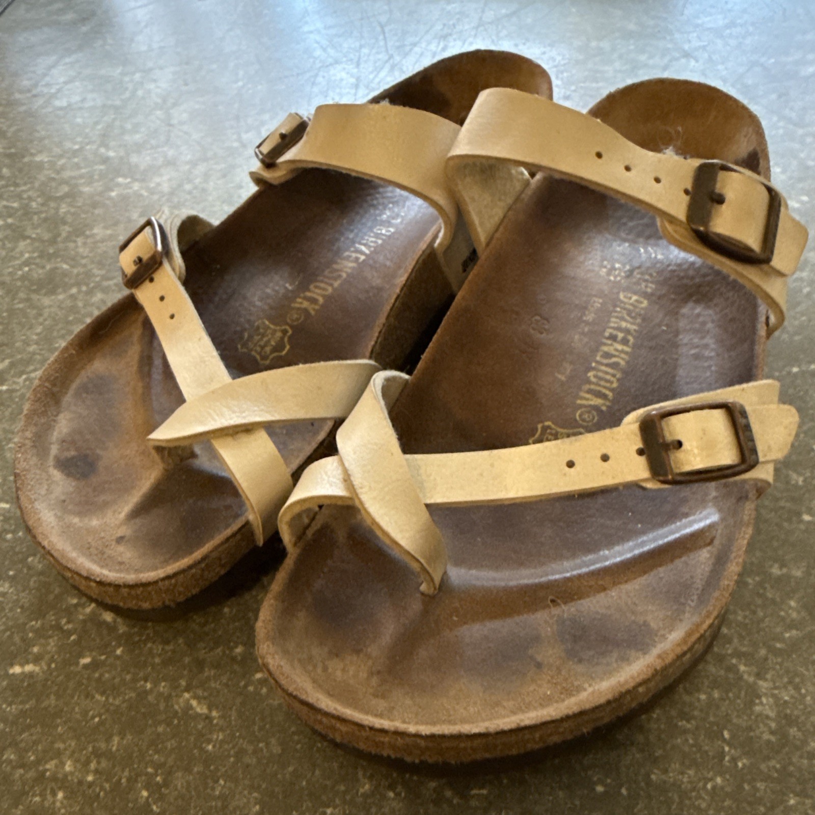 Birkenstock Mayari Women’s Graceful Pearl Strappy Comfy Sandals Size 38 (L7 M5)