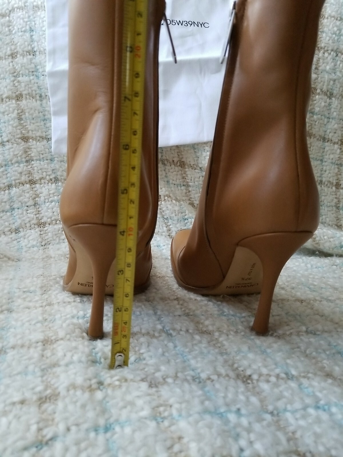 WILAMIONA METAL-TRIMMED High Heel ANKLE BOOTIE CALVIN KLEIN 205W39NYC SIZE 37.5