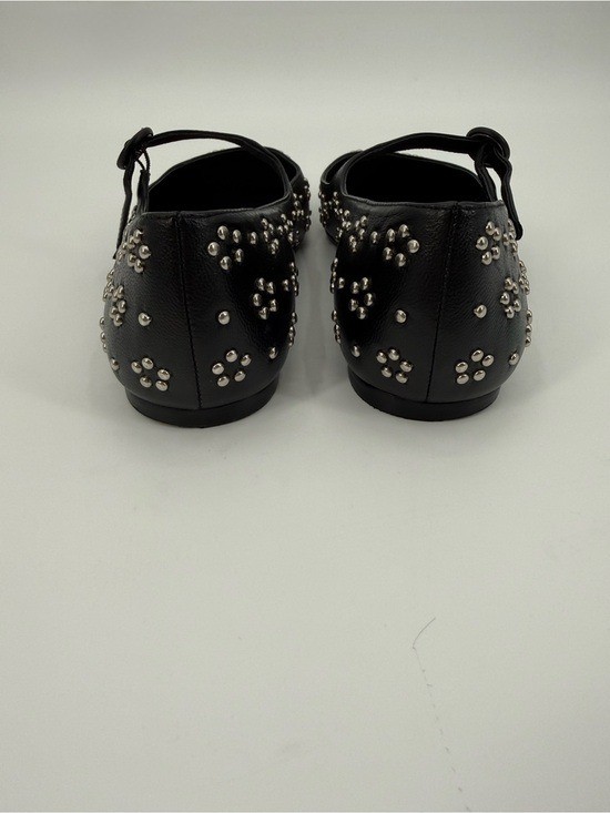 Larroude Blair Studded Black Leather Mary Jane Ballet Flats Womens Size 8.5