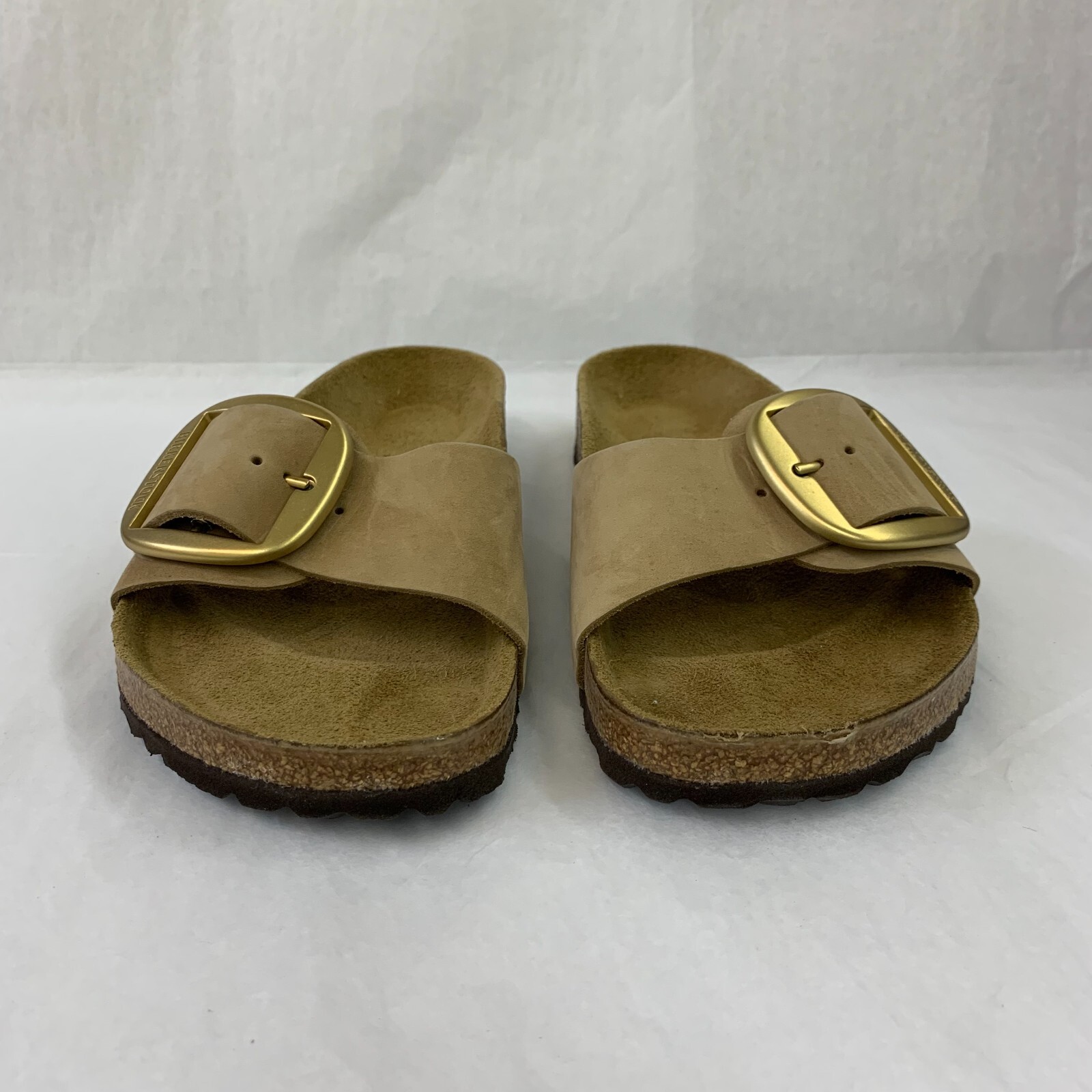 Birkenstock New w/ Box Madrid Big Buckle Sandcastle Nubuck Leather N Select Size