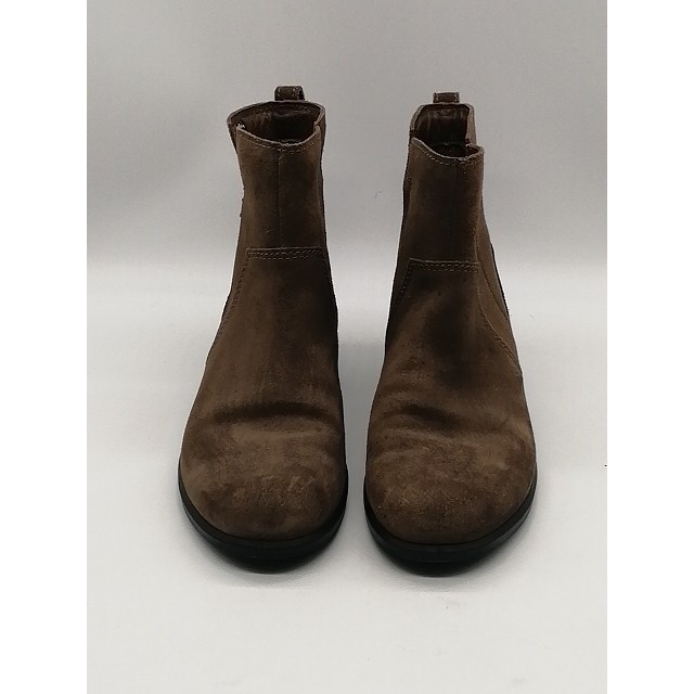 Ecco Boots Womens Touch 15 Brown EUR 38 Suede Ankle Bootie Shoes Stretch Pull On