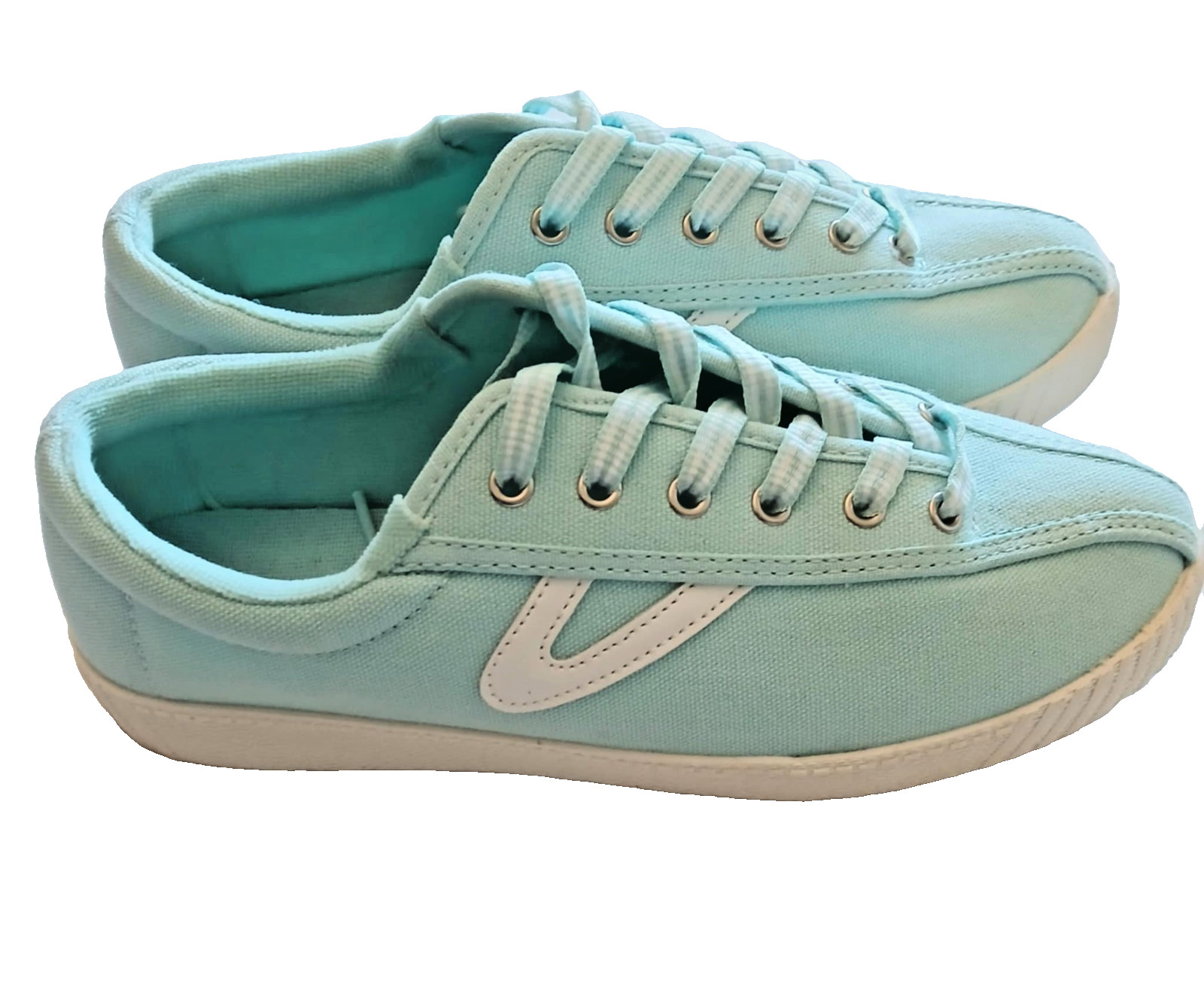 TRETORN Tennis Golf Sneakers Mint & White, Sz 7.5 Women’s Nylite Shoe Pre-owned