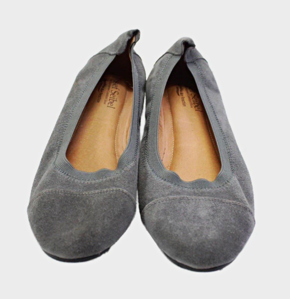 Josef Seibel Women’s Gray Suede Ballet Flats EU 38 US 8 Originally $135