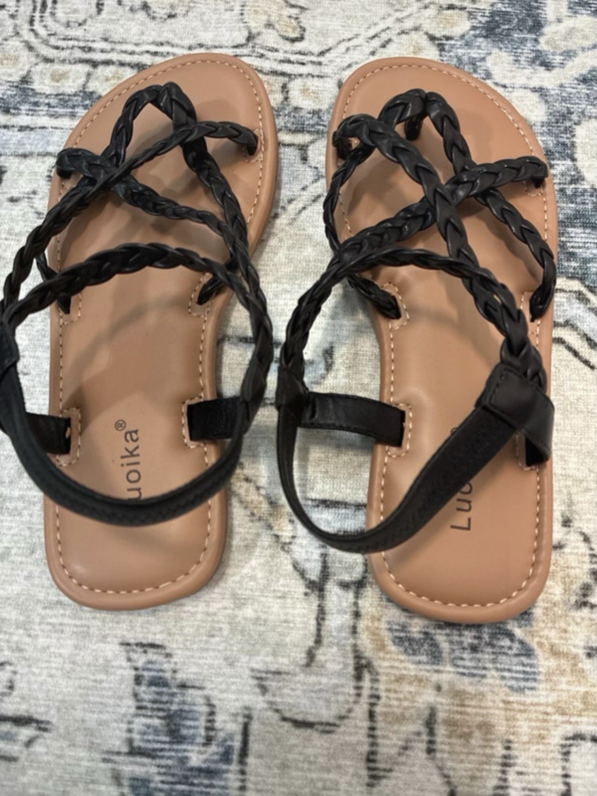 Louika Extra Wide foot friendly braided cross sandals