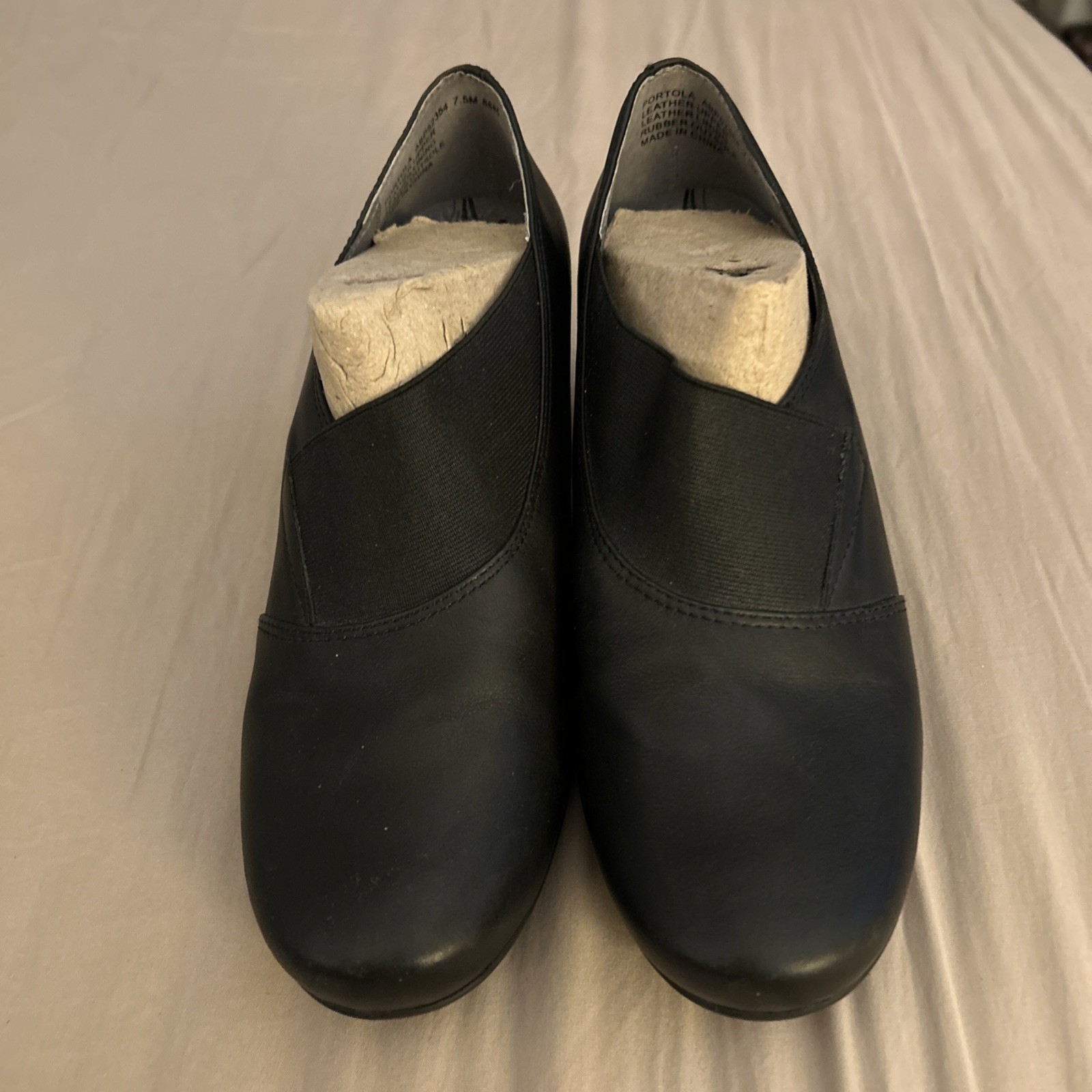 Ladies Abeo Biosystem Portola Black Leather Pump Bootie Slip On Shoe US 7.5 Med