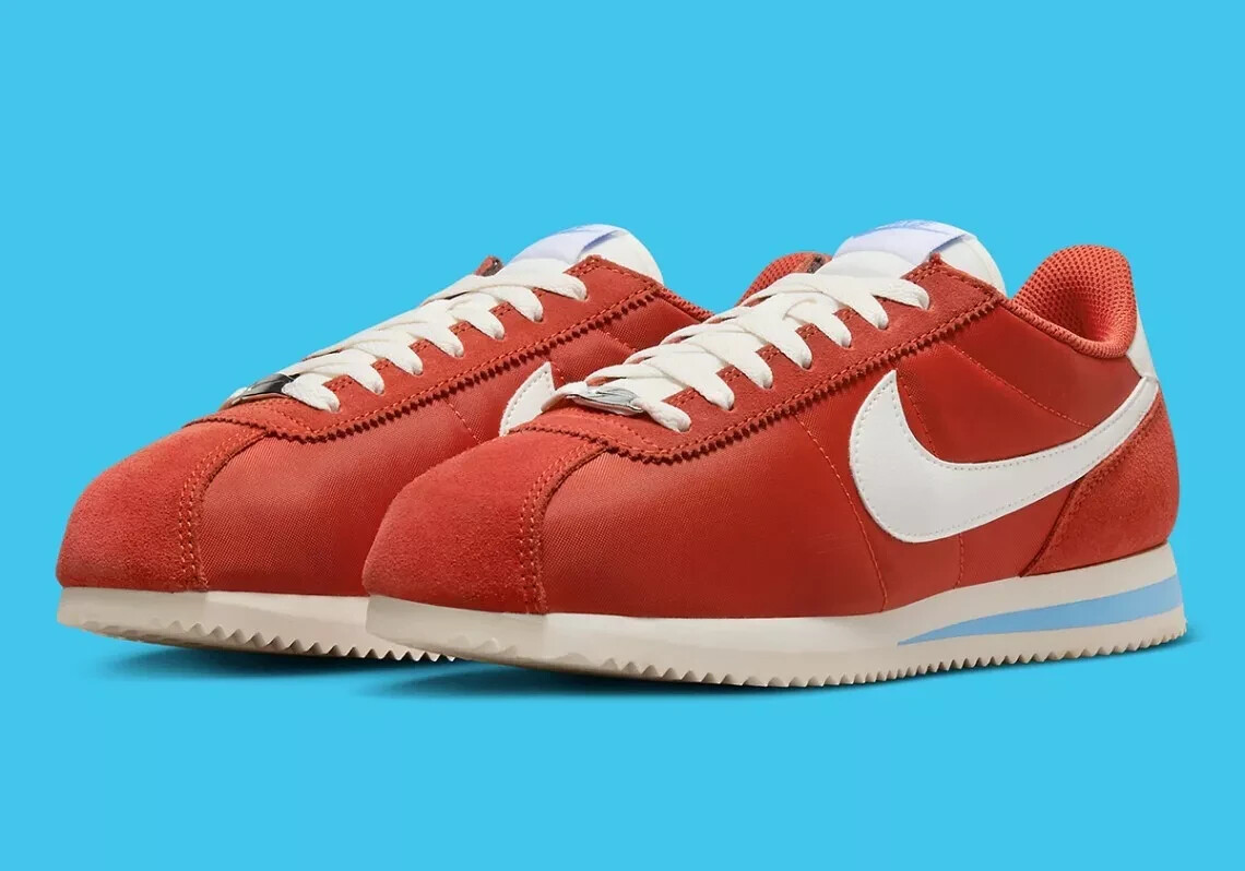 Nike Cortez TXT Picante Red Blue Coconut Milk DZ2795-601 Sz 14.5 Wmns / 13 Mens