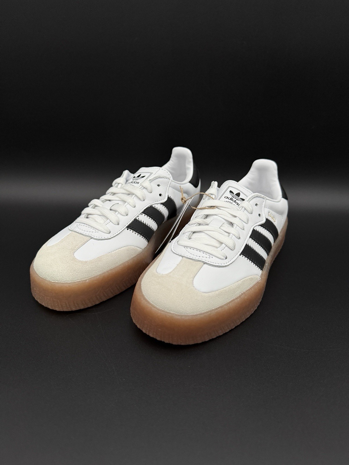 Adidas Originals Sambae Cloud White Metallic Gold Women’s Shoes JI1349 (B)