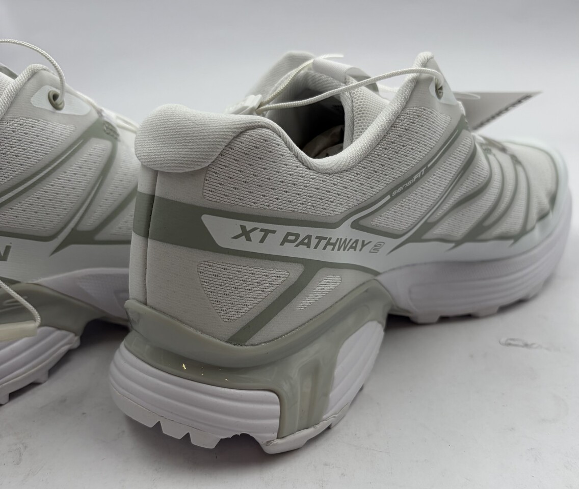 SALOMON XT-PATHWAY 2 476909 WHITE/ WHITE METAL SZ 7 EURO 38 2/3 QUICKLACE