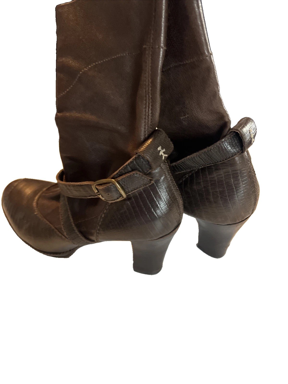 Heuoy Beyueliu Women’s Size 38.5 Leather Brown Handmade In Italy