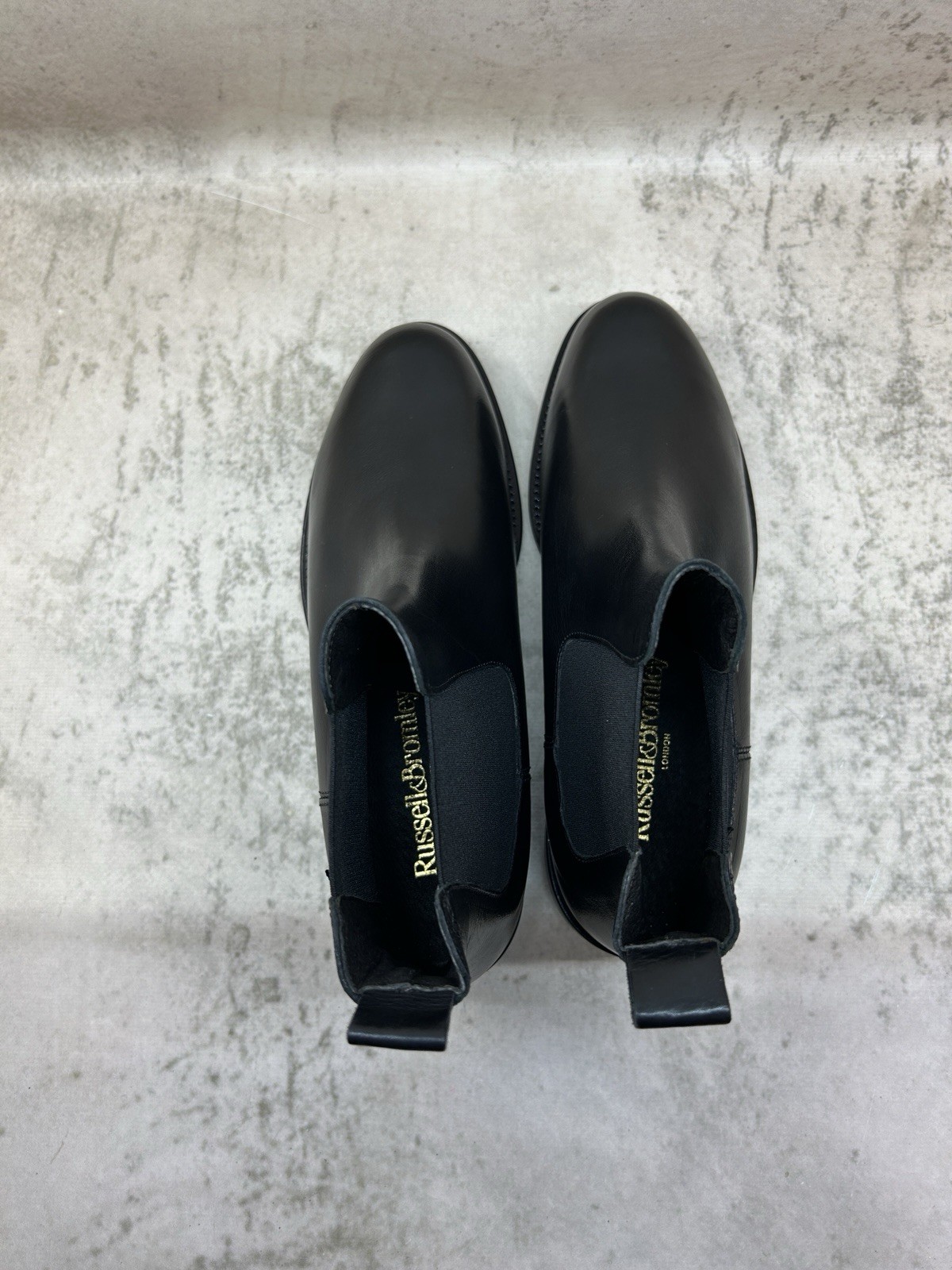 Russell&Bromley Black Leather Chelsea Boots Size 39 (US 8 /UK 6) Made In Italy