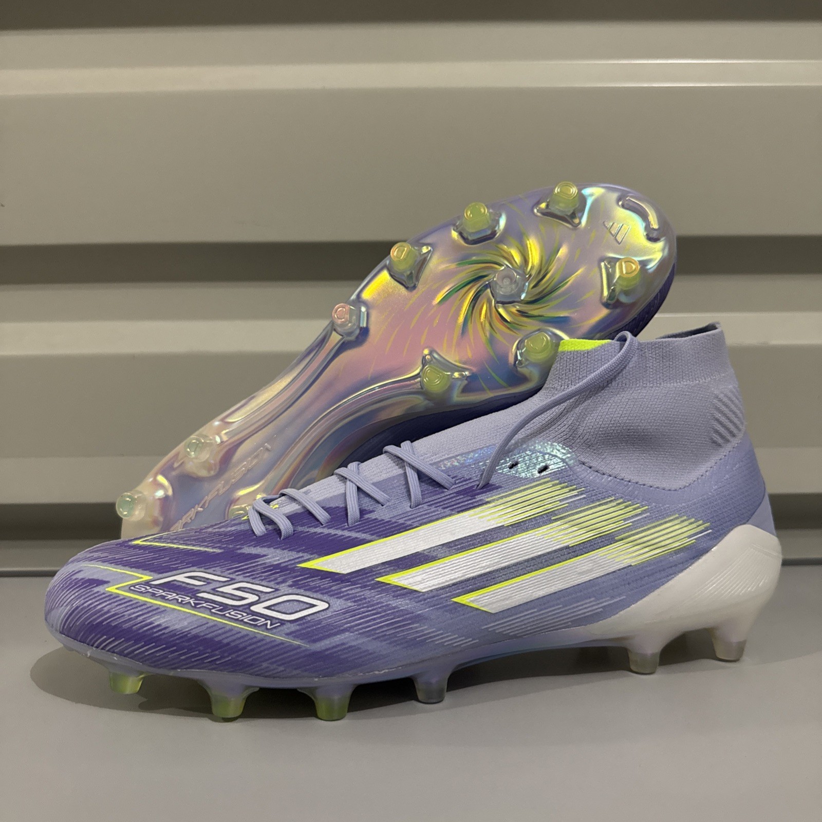 adidas F50 Sparkfusion Elite Mid FG AG Soccer Cleats Violet Womens 10.5 JH7648