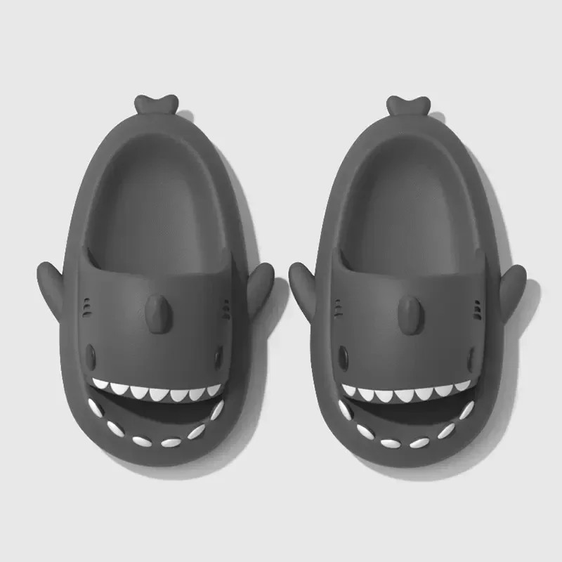 4cm Thick Sole Man Women Shark Slippers 2025 Summer Anti-skid Couple Indoor