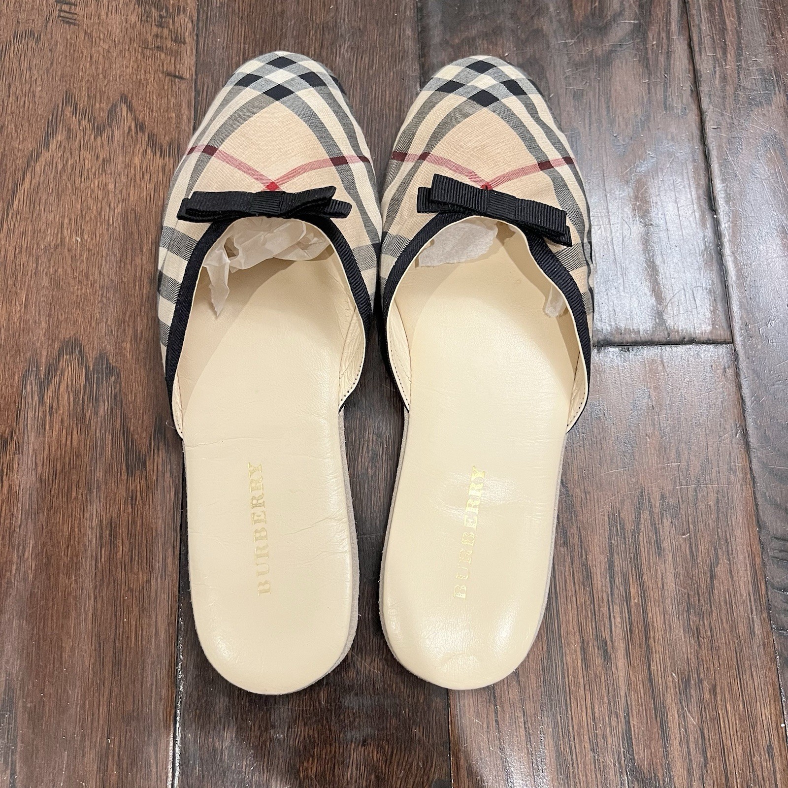 Authentic Burberry Nova Check Slipper