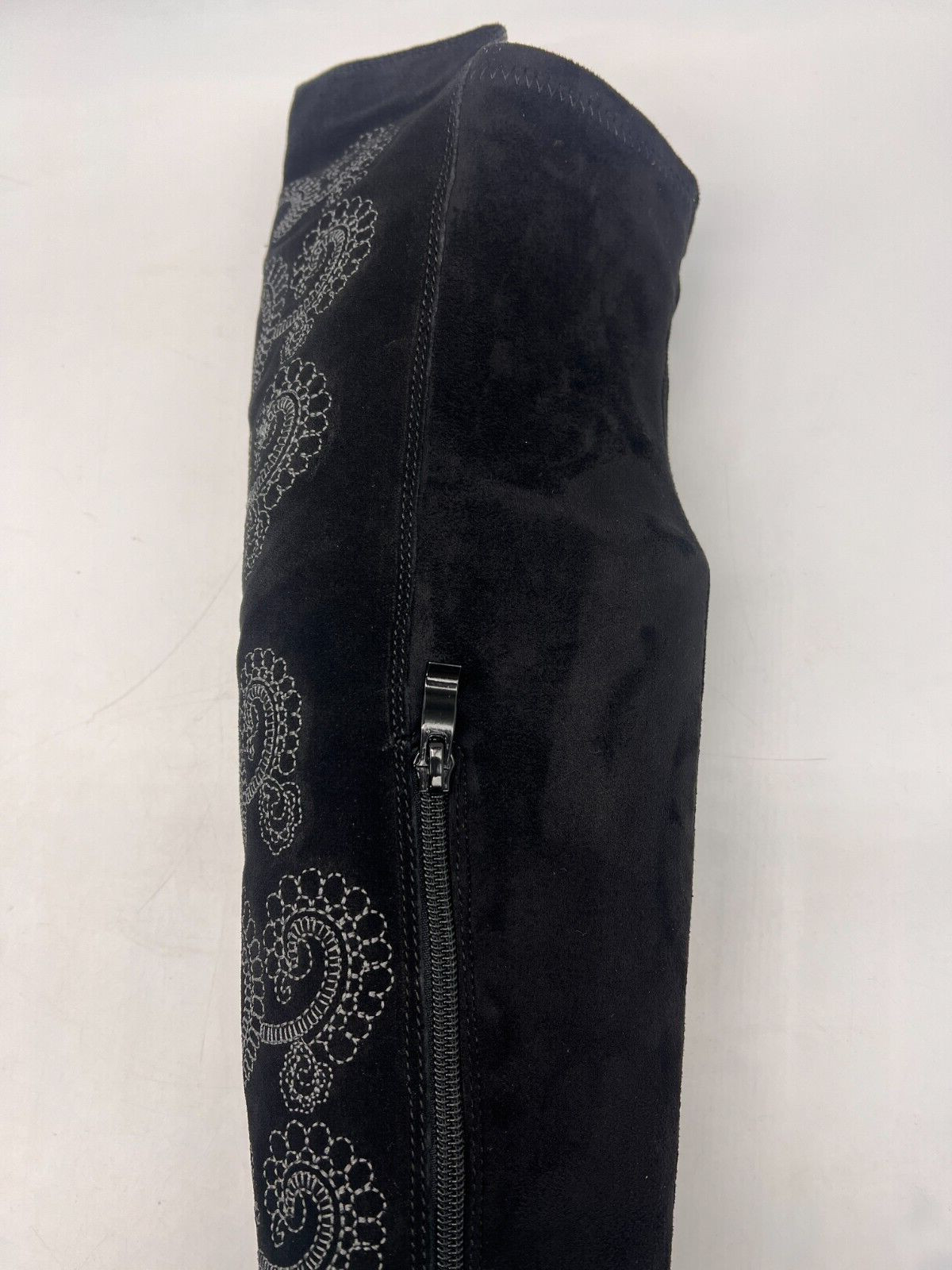 Sbicca Chenoa Black Over The Knee Boots Size 7 Embroidery Textile & Leather