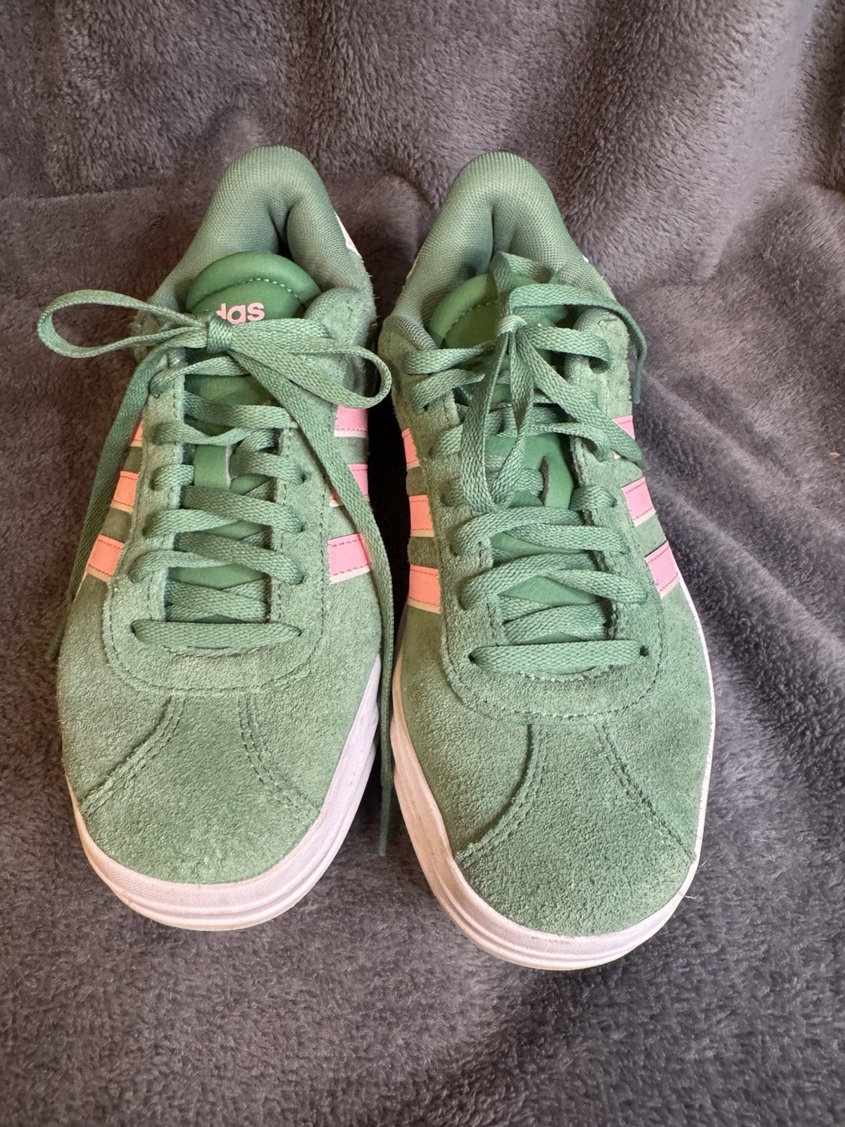 Adidas VL Court Bold Sportswear Sneakers Shoes Green Pink IH0365 Women’s 5.5