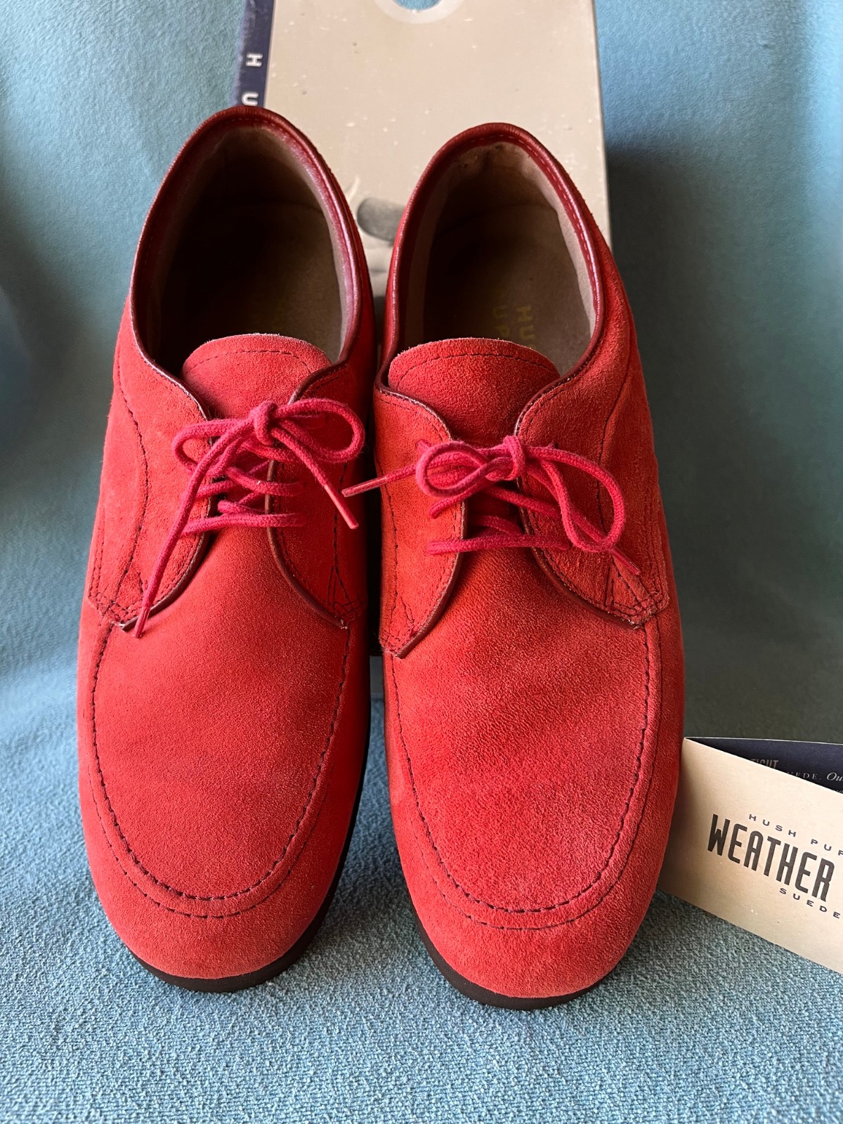 Womens Hush Puppies Wayne Eva Oxford Coral Suede 9M