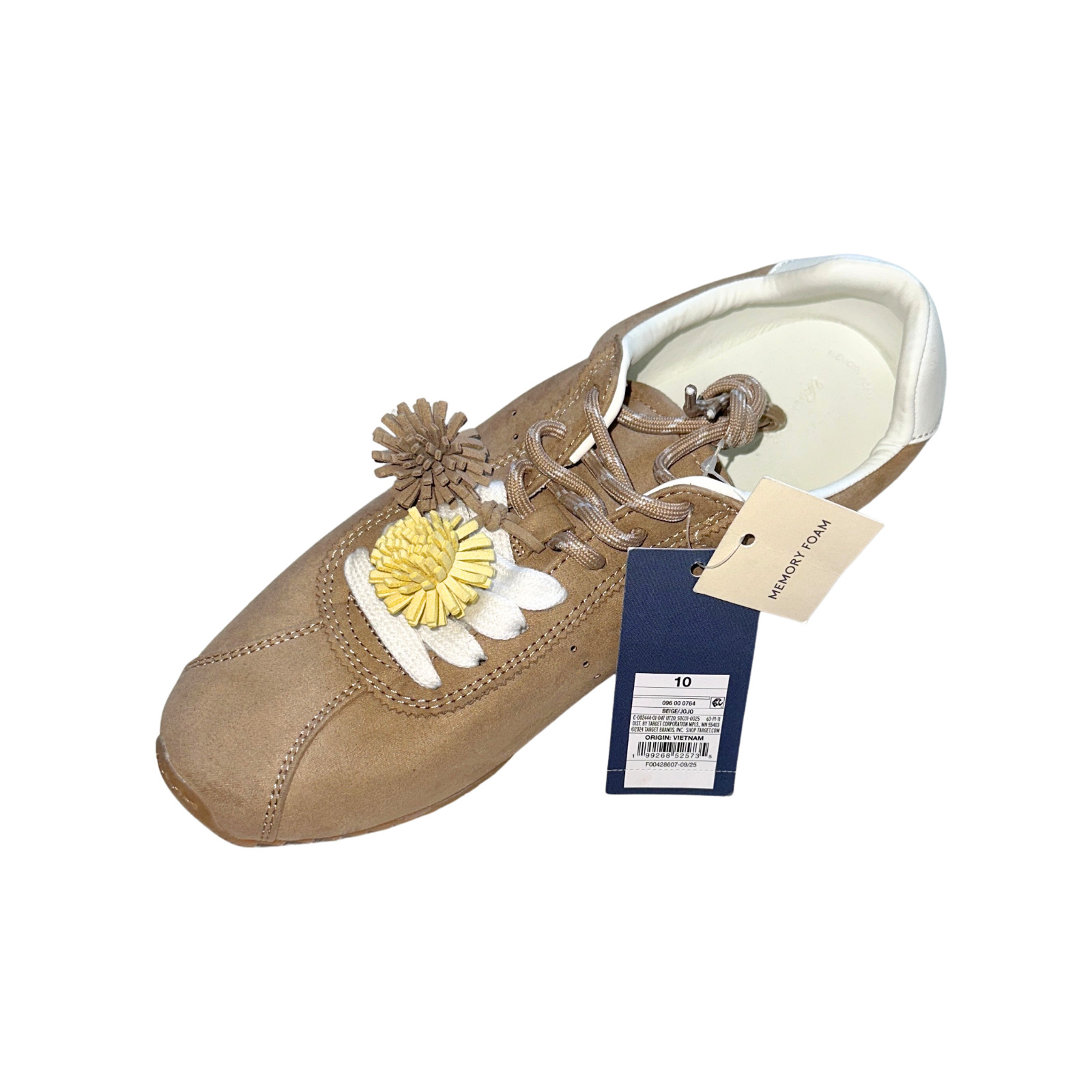 Universal Thread Jojo Brown Faux Suede Memory Foam Sneakers Womens 10 New