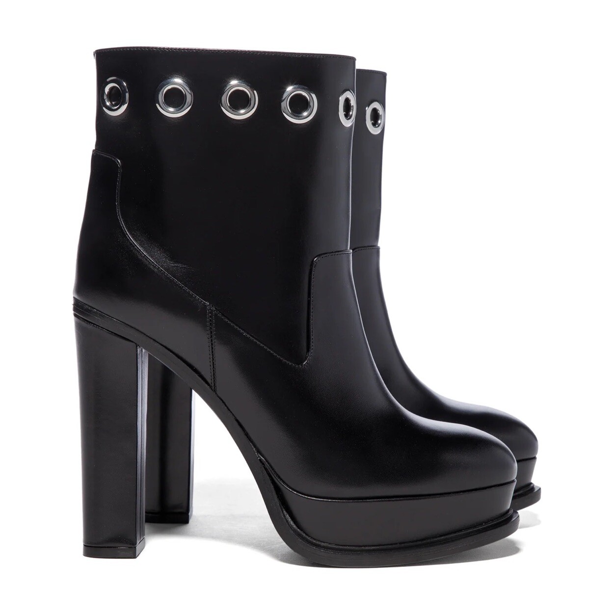 Alexander McQueen Eyelet Detailed Platform Boots Size EUR 38