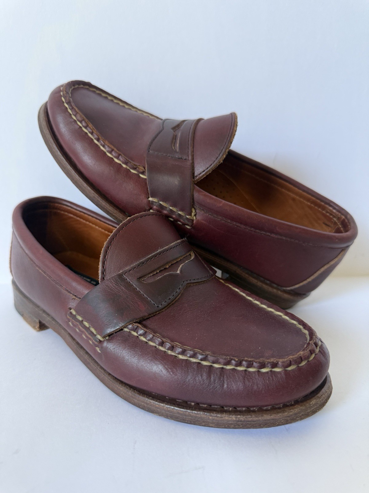 Rancourt Cole Haan Pinch America Penny Loafer Brown Stich Maine USA Womens 6.5 M