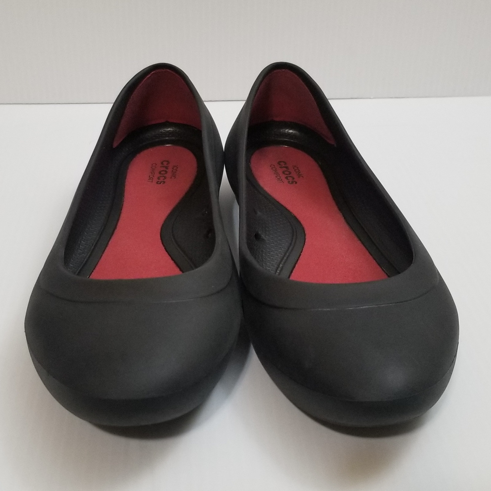 Crocs Shoes Women’s 8 Lina Slip-On Ballet Flats Black Standard Fit 203404
