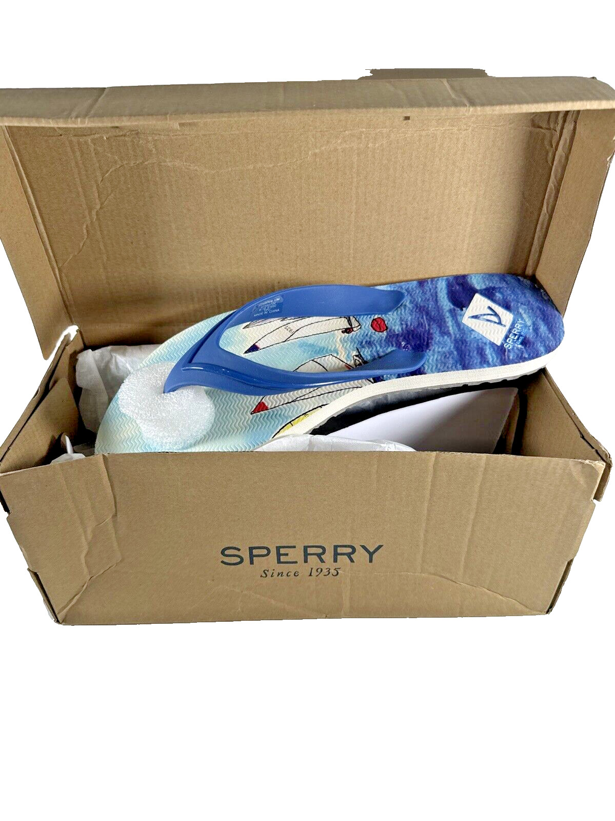 NEW OLD STOCK Sperry Wharf Thong Womens Regatta Slippers Size US 10M