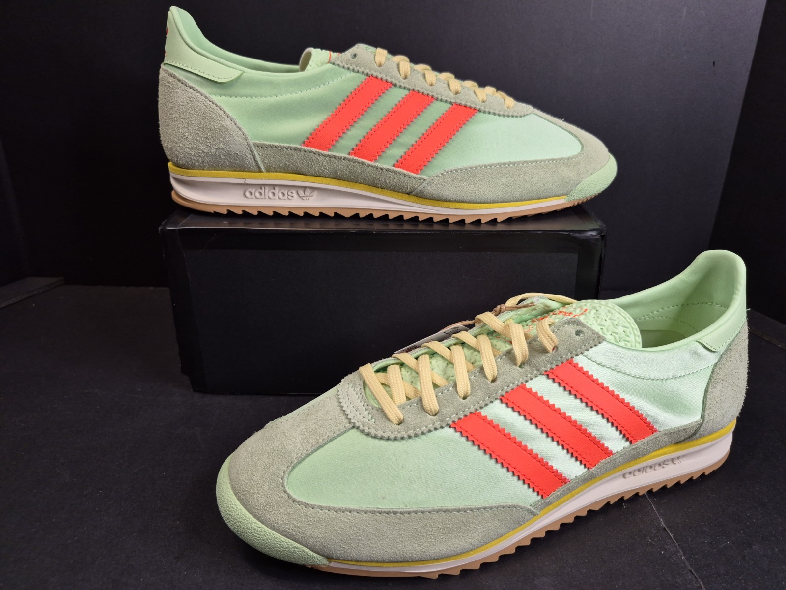 ADIDAS SL 72 OG GREEN ORANGE SIZES 9 OR 10 WOM JI0197 NIB! $100