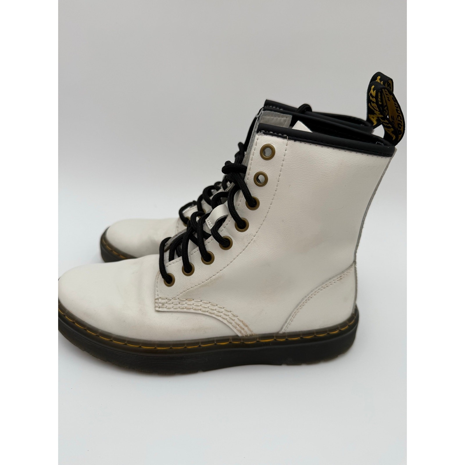 Dr. Marten White Leather Boots