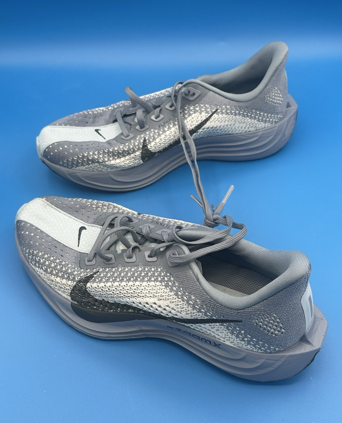 Nike ZoomX Women’s Low Top Lace-Up Athletic Sneakers Gray White Black Logo