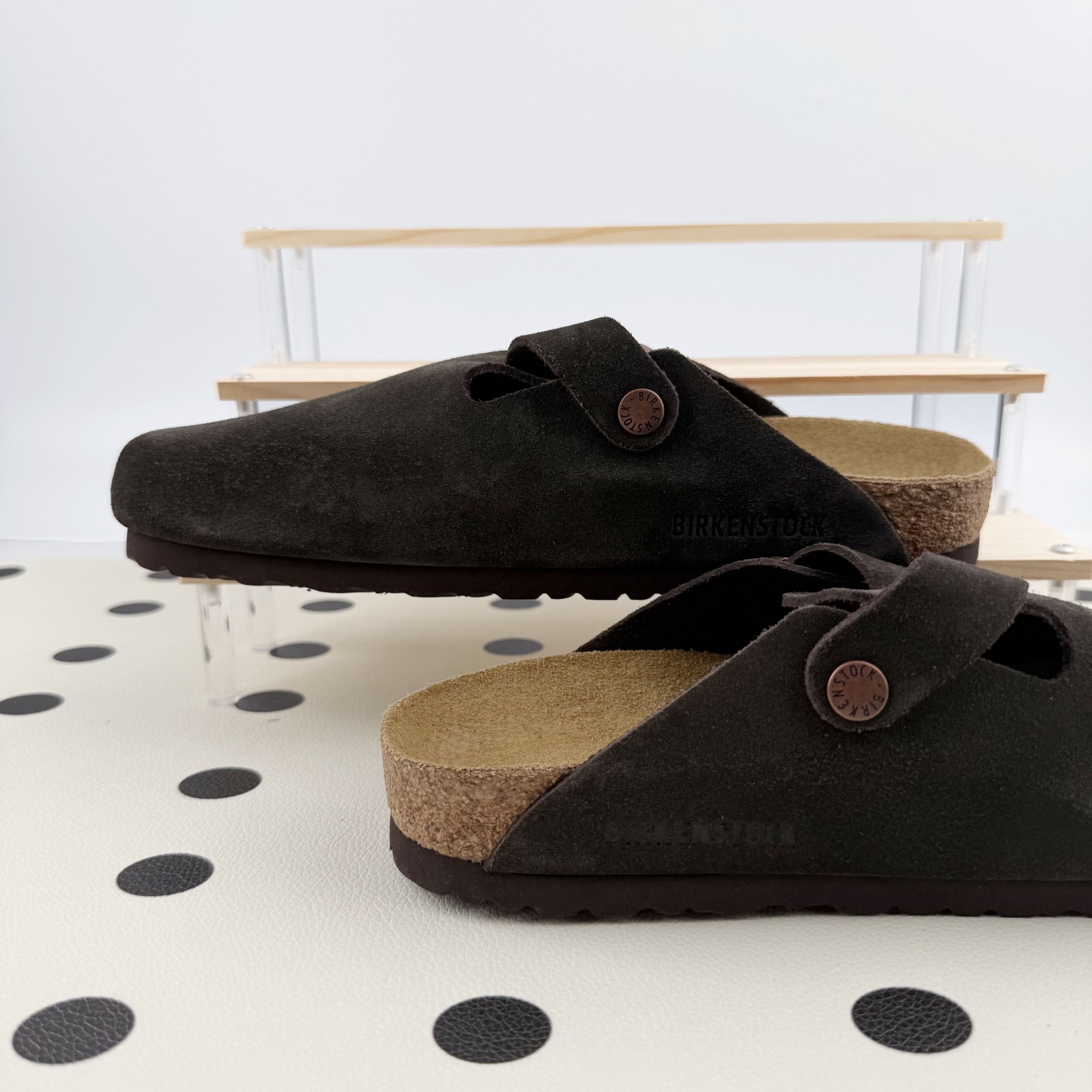 Birkenstock Boston Mocha Suede Leather Soft Footbed Clog Women and Men Shoes
