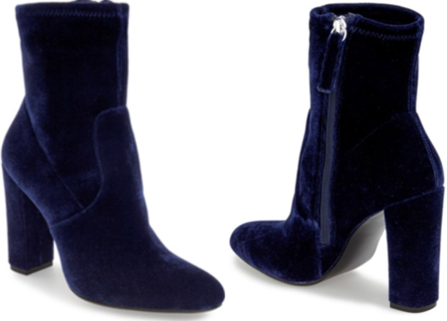 Steve Madden NAVY VELVET Edit Bootie Sz 10 M (fits like 9.5M) — Now $49.99