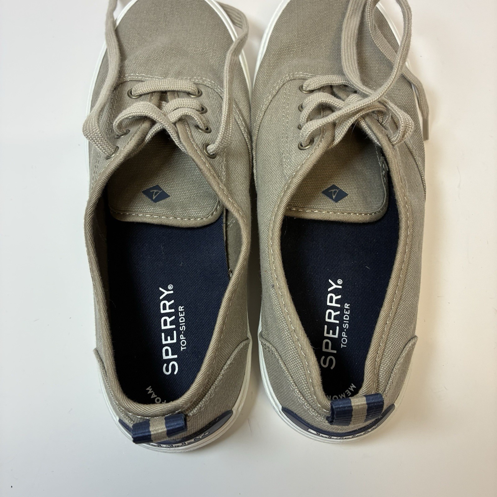Sperry Pier Wave Cvo Retro Women’s Shoes Size 8 Khaki Lace Up Low Top Sneakers