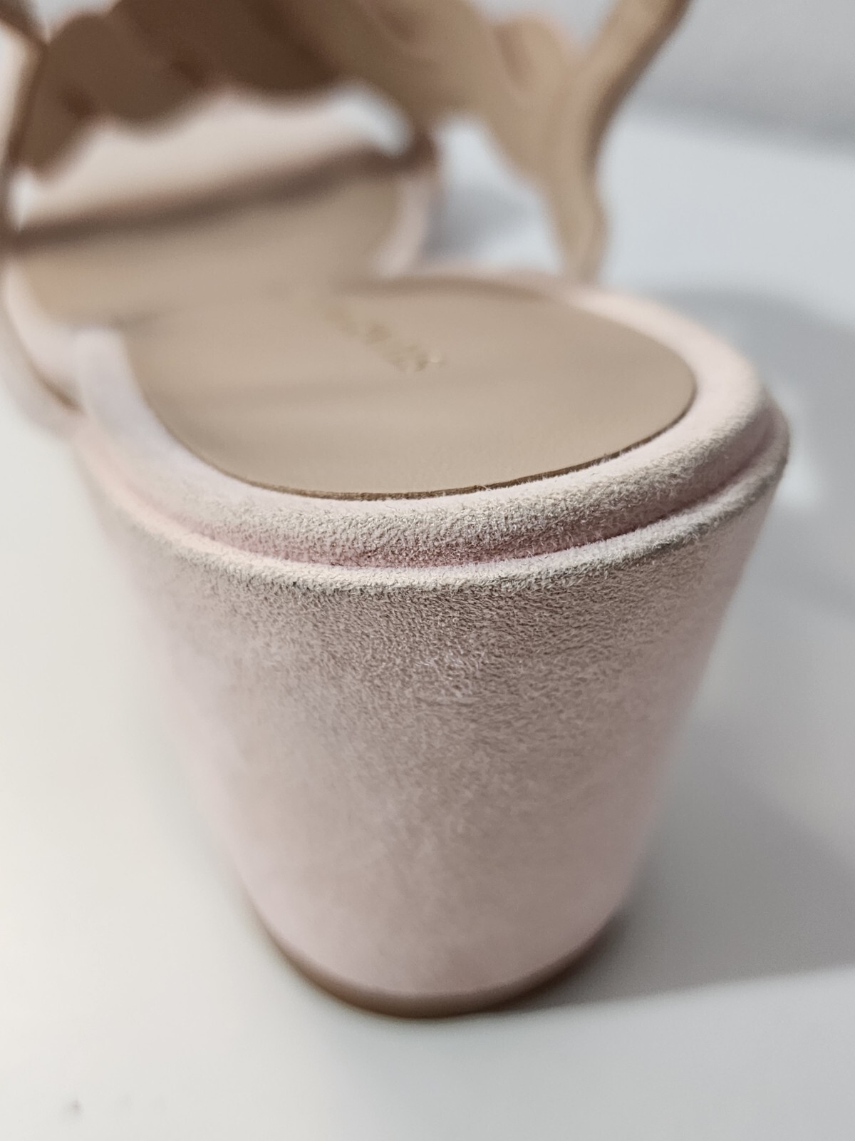 Stuart Weitzman Twistie Pink Suede Block Heels Ankle Strap Sandals Women’s Sz 7
