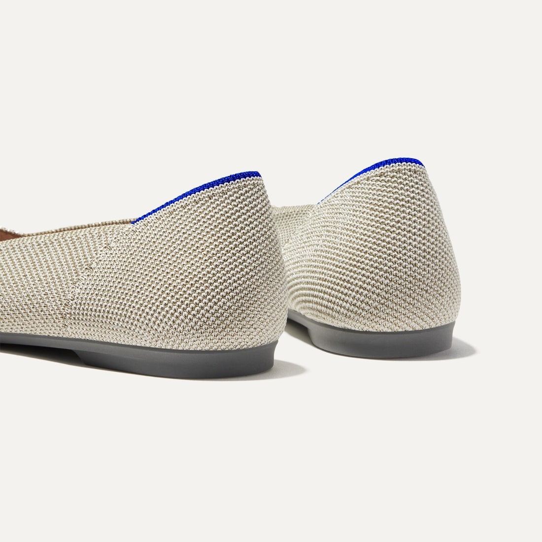 Rothy’s The Point II NEW Flats Shoes Women 9.5 Diamond Twill Cream Gold