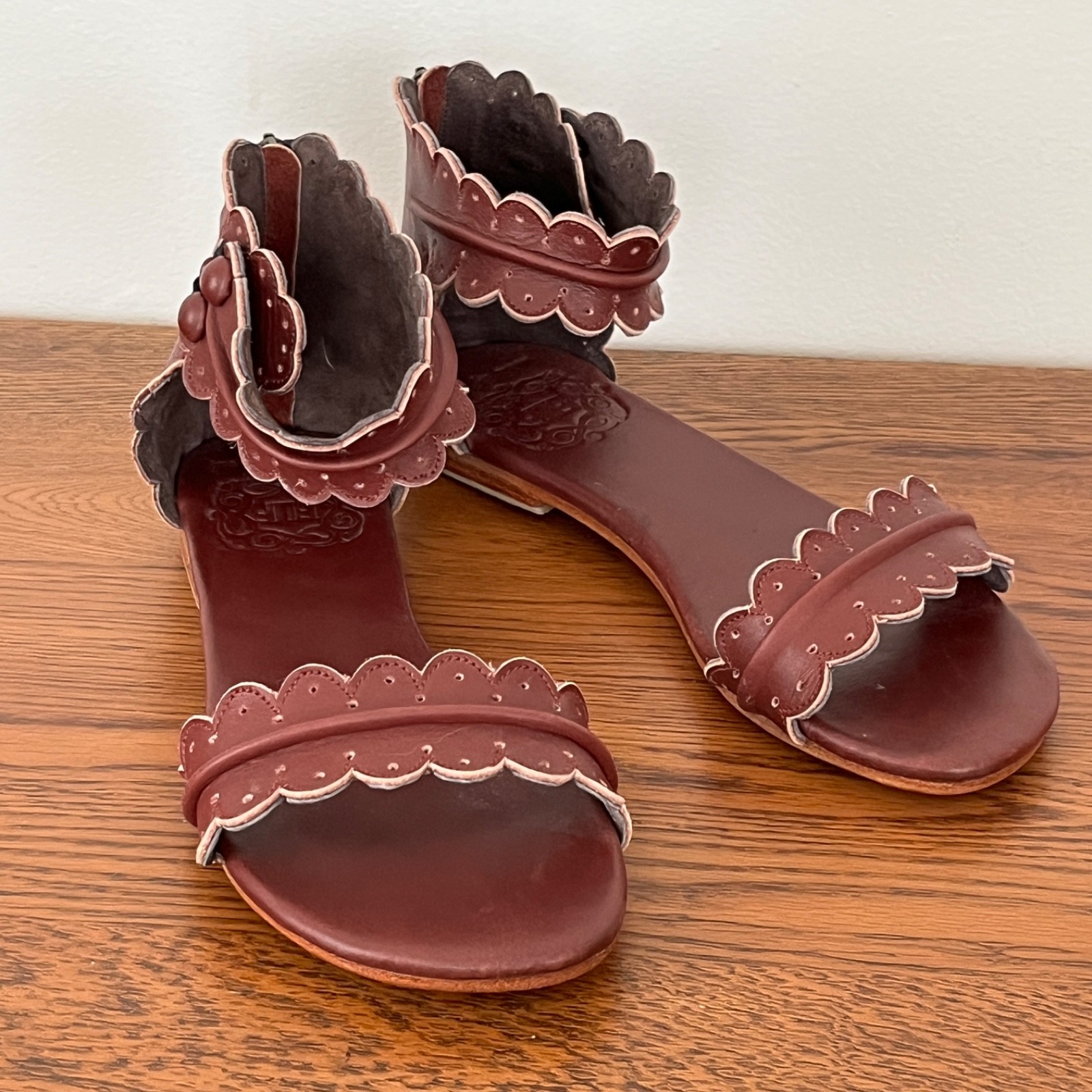 Bali ELF US 6.5 EU 37 Midsummer Bohemian Leather Sandals In Vintage Brown $205