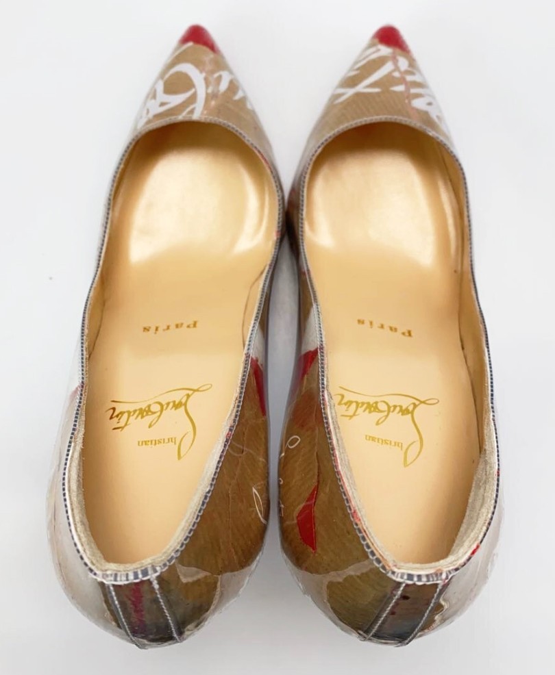 Christian Louboutin So Kate 120PVCLOUBI KRAFT PAT Heels Size EU36 / US6 With Box