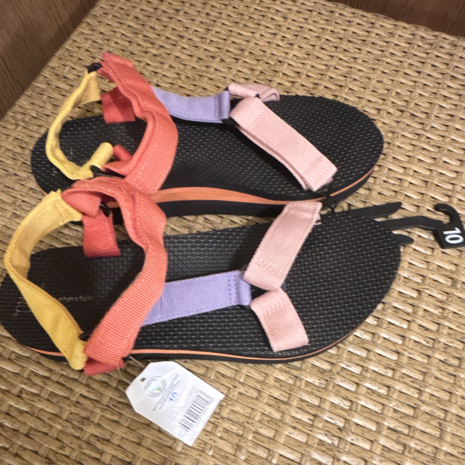 Time and Tru Nature Multi Color Sandals, Women’s 10 Platform Heel New With Tags