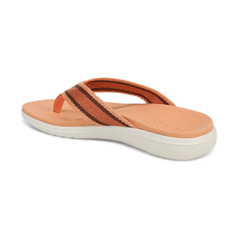 Vionic Bella Braid Toe Post Sandal, Shell Coral Multi Color, New, Freeship